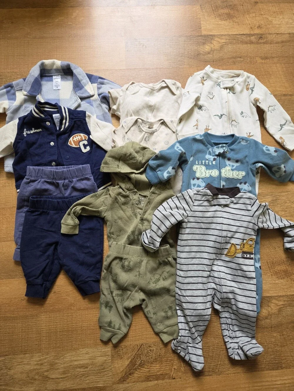 Carter's Baby Boy Matching Sets & Zipper Footies Lot